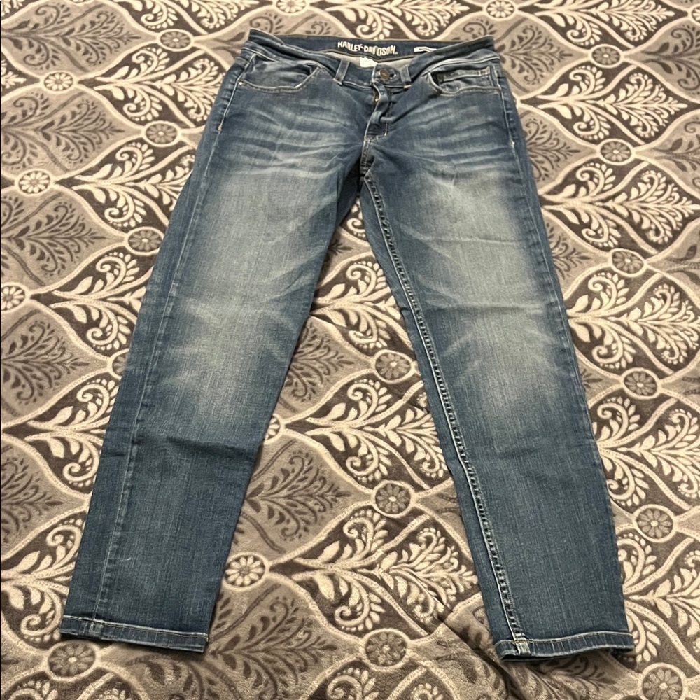 Harley-Davidson Boyfriend Jeans in Dark Blue
